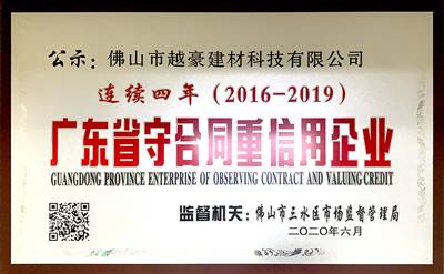 廣東省守合同重信用企業